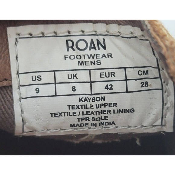 Roan by Bed Stu Kayson Slip On Shoes Mens 9 Canvas and Leather Loafers Brown
